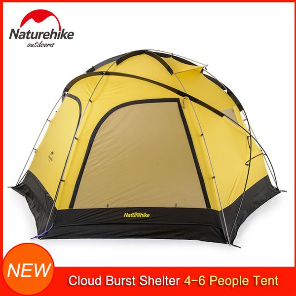 

naturehike large hexagon dome tent for 4-6 people outdoor camping car camping tent with footprint ground mat nh17c260-d