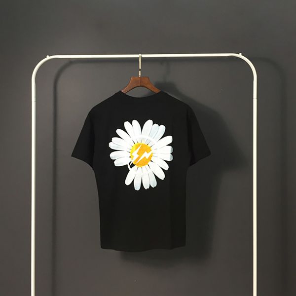 

luxury mens designer t shirt hip hop brand designer flowers print t shirt men women summer short sleeve tees m-2xl, White;black