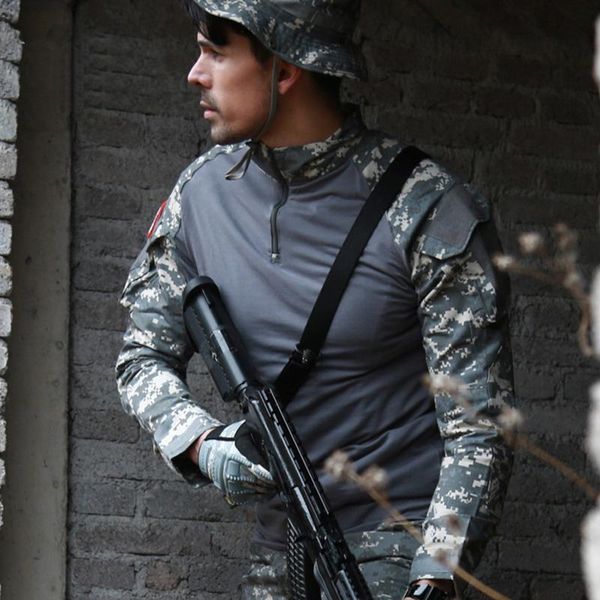 

men army camouflage jacket coat tactical jacket sportswear hiking jackets windbreaker hunting clothes, Blue;black