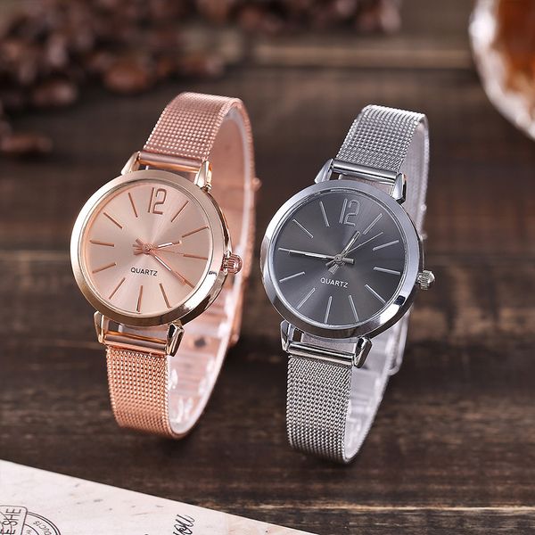 

vansvar casual quartz stainless steel band marble strap watch analog wrist watch woman 2019 fashion wach, Slivery;brown