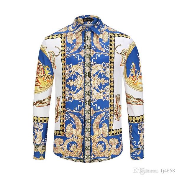 

brand new mens medusa shirts 2019 long sleeved slim fit dress shirts business casual men shirt