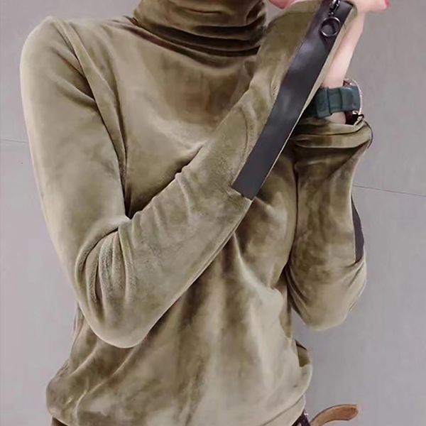 

women sweaters women sweater velvet bottoming warm woman half turtleneck pullover sweaters new fashion fall long sleeve pullover sweater, White;black