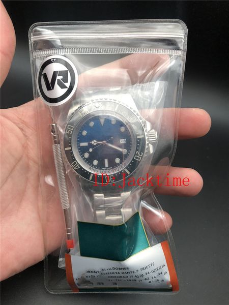 

vrf watch 44mm ceramic bezel original adjustable strap mechanical automatic movement wristwatches 116660 sea dweller mens watches, Slivery;brown