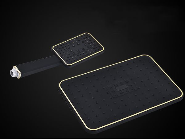 

5 стилей квадрат золотой и черный белый цвет водопада душевая головка высокая qualtiy верхний душ над головой ручной спрей dhl бесплатную до