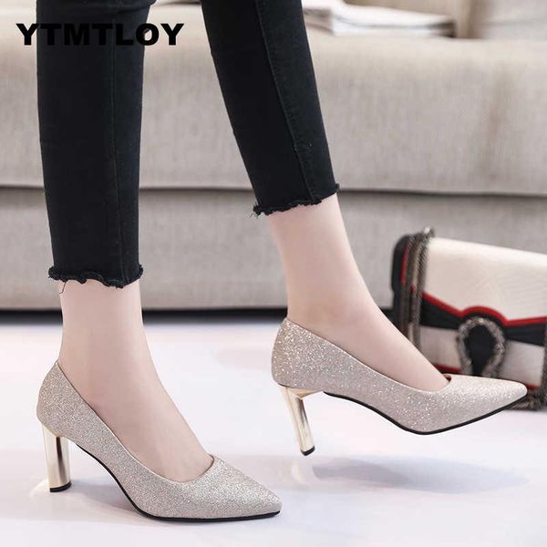 

sequins pointed toe shoes women pumps woman luxury bling high heels female ladies party wedding golden gold heel square, Black