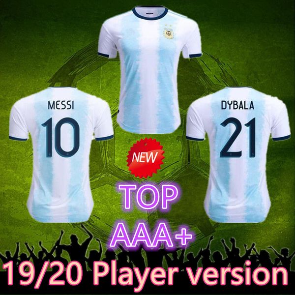 

2xl 2019 argentina player version soccer jersey cop america 2020 messi dybala higuain icardi camisetas de futbol football soccer shirt, Black;yellow