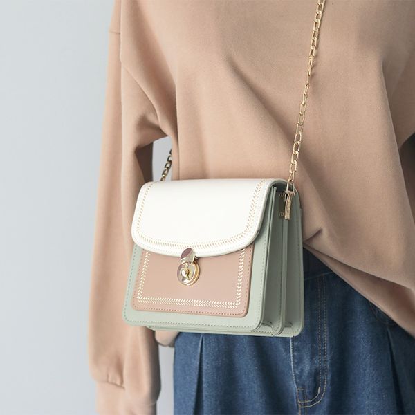 

chispaulo new fashion small chain bag pu leather simple flap bag france style women handbags and purses