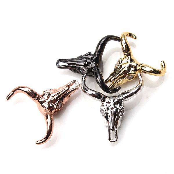 

1pc 20*18mm copper cow / bull ox head skull charms pendants for bracelet & bangle jewelry accessories making findings, Bronze;silver
