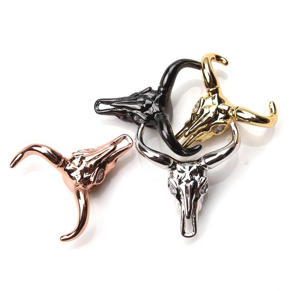 

1pc 20*18mm copper cow / bull ox head skull charms pendants for bracelet & bangle jewelry accessories making findings, Bronze;silver