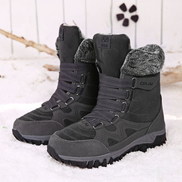 

mwy women winter plush hiking shoes anti skid outdoor mountain climbing boots keep warm sports shoes zapatillas trekking hombre