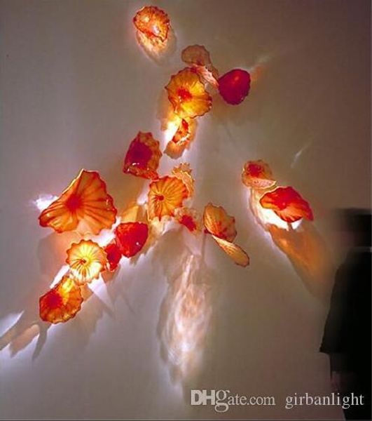 

modern glass wall plates lamp 100% handmade blown murano art decoration plate