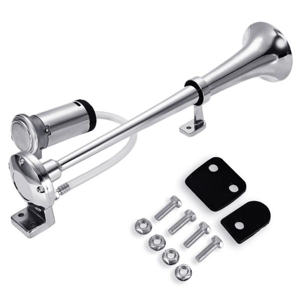 

universal 17inch 150db loud car air horn 12v/24v 180 hertz single trumpet compressor bocina for trucks cars automobiles