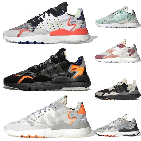 

new eqt nite jogger b00st 3m reflective running shoes for men women triple black white breathable trainer sports sneakers 36-45