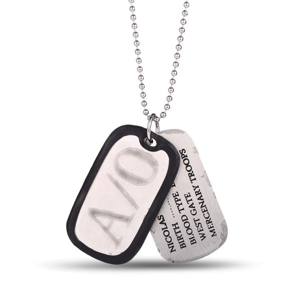 

gangsta nicolas brown dog tags necklace alloy charm pendant cosplay accessories jewelry gift ys10855, Silver