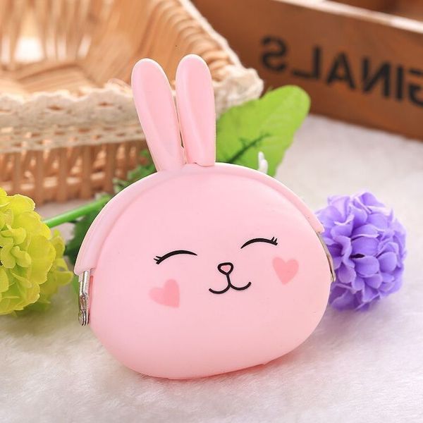 

new fashion coin purse lovely kawaii cartoon pouch women girls small wallet soft silicone bluetooth earphone bag gift #yt, White