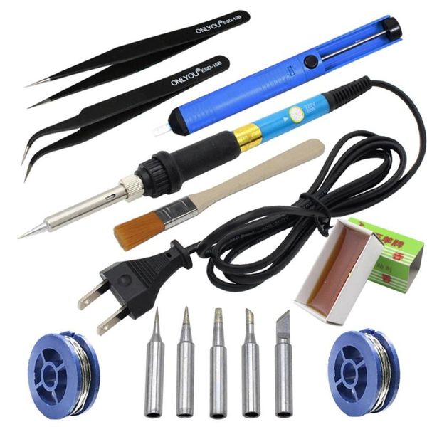 

14pcs portable wood burning & soldering iron kit adjustable temperature pen with carrying bag & multiple tips type dropshipping