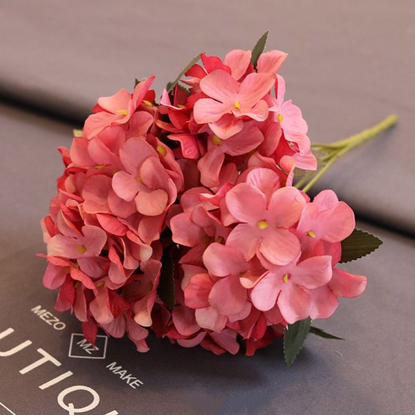 

6 head/bouquet artificial hydrangea flower for wedding decoration european silk flower hydrangea for home decor fake flowers