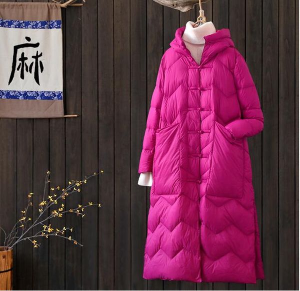

veste d'hiver femmes 2019 long vers le bas parkas femmes 90% blanc canard vers le bas vestes ultra lÃ©ger manteau Ã c, Black