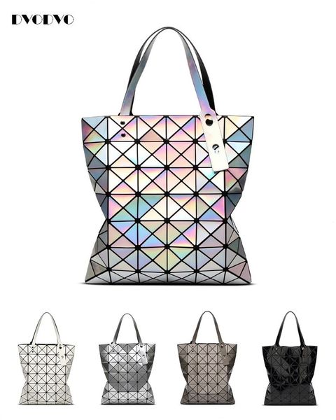 

bao bao fashion handbags laser geometry diamond shape pvc holographic bag patchwork women's handbag shoulder bag t07