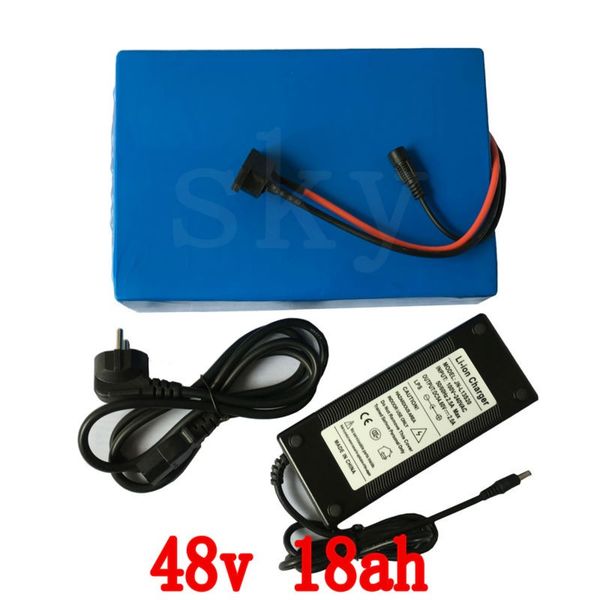 

48v 18ah lithium ion battery 48v 18ah electric bike lithium battery 48v 500w 750w 1000w battery with 30a bms+54.6v 2a charger