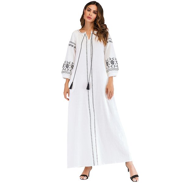 

women muslim women islamic stripe print plus size middle east long dress islamic clothing caftan marocain abaya turkey, Red