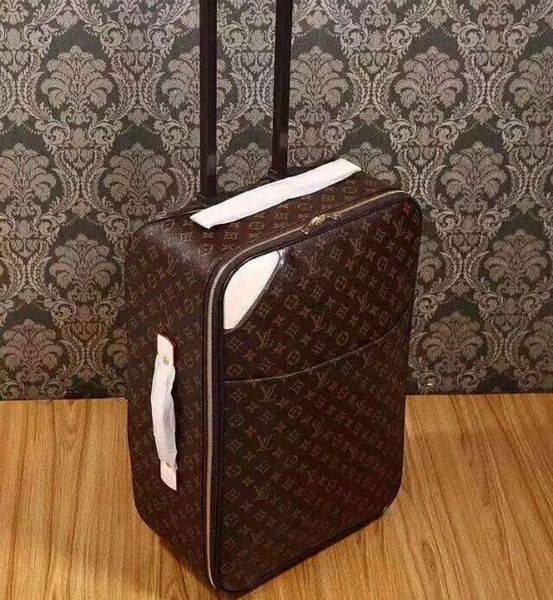 

Selling cla ic 20 quot luxury luggage two wheel trolley rolling luggage men pinner expandable trolley 325689, Black