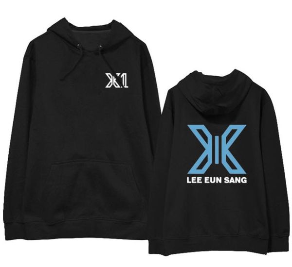 

new arrival kpop x1 produce 101 concert same member name printing thin hoodies black pullover loose sweatshirt