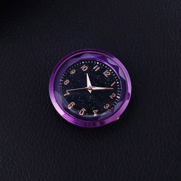 

1pc mini car decorative clock stick-on glass cover clock for car suv m8617