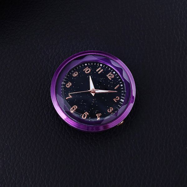 

1pc mini car decorative clock stick-on glass cover clock for car suv m8617