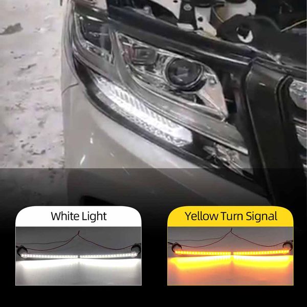 

2pcs car dynamic turn signal light for toyota alphard vellfire 20 vellfire 30 led drl daytime running light
