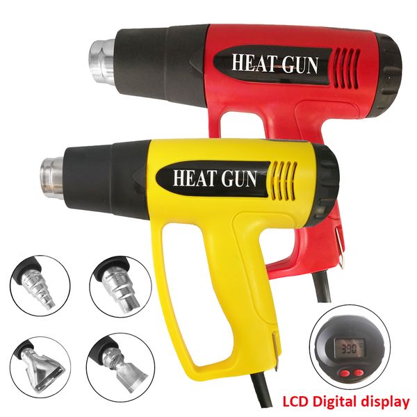 

2000w/1800w 220v eu industrial electric air gun thermoregulator heat guns lcd display shrink wrapping thermal power tool