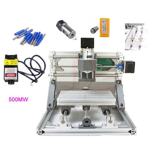 

diy mini cnc 3018 router 500mw 2500mw 5500mw laser with 300*180mm engraving area for woodworking