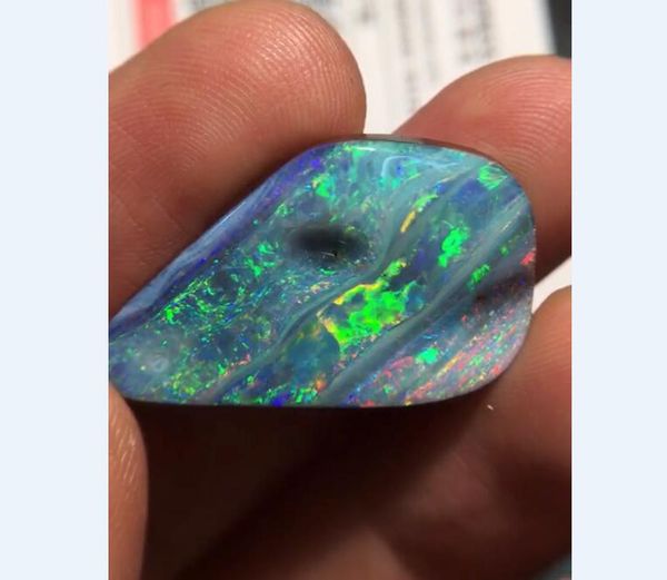 

19322 cqt certificated 23.240ct natural black opal gemstones australia origin loose stones loose gems