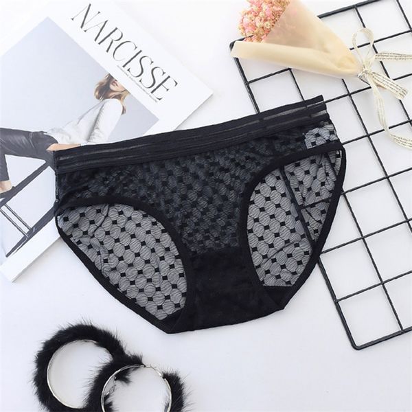 

*cotton black red women's underpants underwear lace slim transparent panties black perspective thong temptation, Black;pink