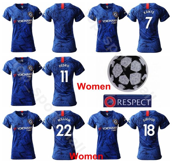 

women willian jersey lady soccer azpilicueta barkley kante pulisic kovacic giroud pedro jorginho bakayoko drogba woman football shirt kits, Black;yellow