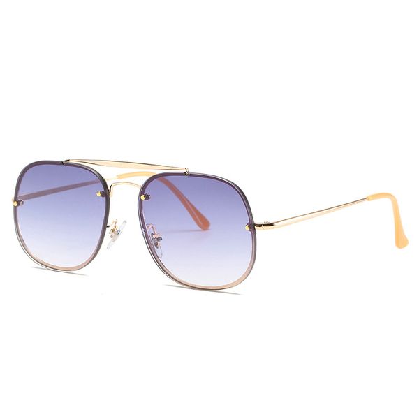 

mens designer sunglasses fashion rimless sunglasses model 358-3 uv protection lens metal hinge women luxury designer sunglasses, White;black