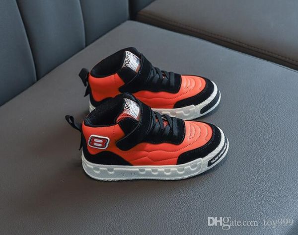 

ребенок отдыха спортивная обувь осень ins супер пожарных мальчиков и девочек zhongbang кроссовки мягкие ботинки нижней баскетбольные, Black