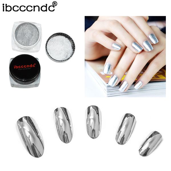 

new 1g/box shinning mirror nail glitter sliver powder chrome metallic pigment glitters dust diy nail art decorations eye shadow, Silver;gold