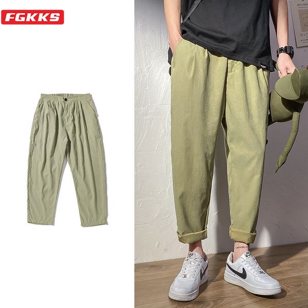 

bolubao trend марки мужчина повседневные брюки лето новая мужской high street solid color щиколотки штаны мода дикого гарем мужской, Black