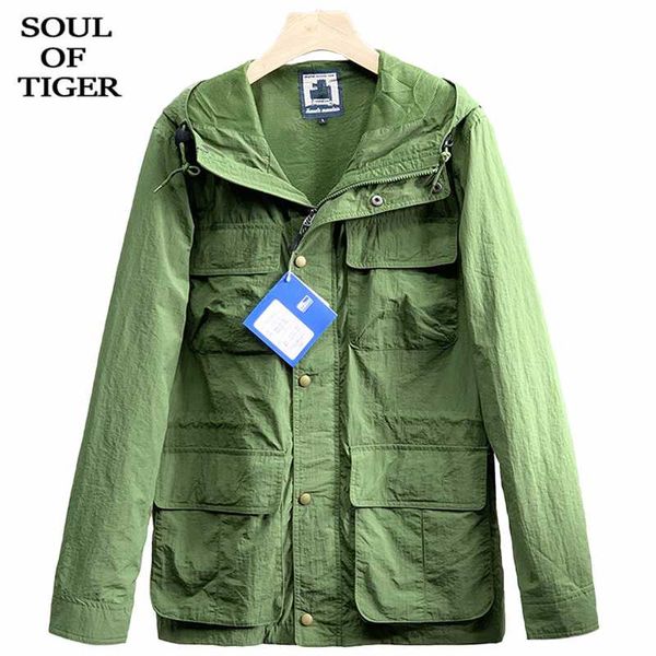 

душа тигра 2020 весна европейский модельер мужские свободные пальто мужские случайные старинные куртки с капюшоном молния одежда плюс размер, Black;brown