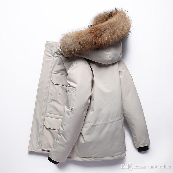 

2019 designer jackets men winter patch down jacket casual hip hop warm trendy jacket male white duck down man winter size m-4xl, Black