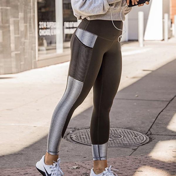 

cxuey 2020 fitness gym leggings with pocket leggings sport women fitness dry fit running sports tights yoga pants patchwork new, White;red