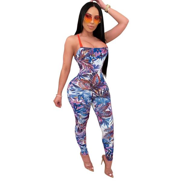 

women's jumpsuits & rompers bodycon sleeveless print backless off shoulder club tank jumpsuit long romper, Black;white