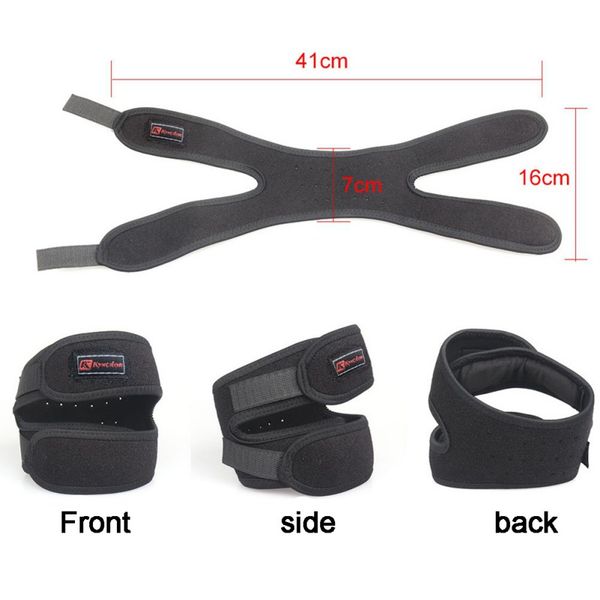 

professional sports patella with knee protection absorption pressure gauntlet outdoor basketball football cycling fitness, Black;gray