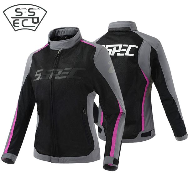

sspec women motorcycle jack summer mesh jacket motocross off road protective gear auto racing jacket outdoor sportswear coat