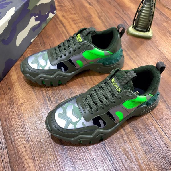 

the luxury women men casual shoes camouflage genuine leather lace up couple star shoes couple leisure rivets flat shoes ing, Black