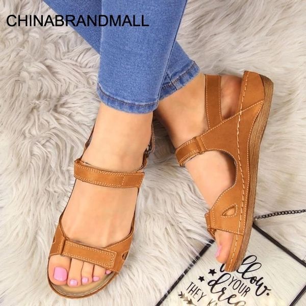 

summer flat sandals woman 2020 ladies fashion leather flat solid peep toe sandals women sandalias mujer plus size, Black