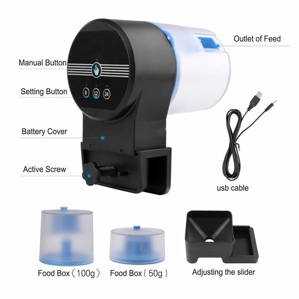 

yyaqua sunsun programmable automatic fish feeder aquarium tank timer feeder auto fish food dispenser up to 3 meals per day