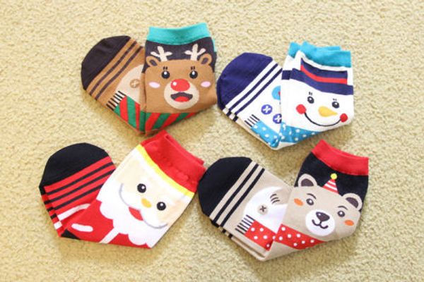 

1 пара женщины девушки рождество хлопок лодыжки высокие носки рождество олень снеговик снежинка чулочно носочные изделия подарок носки сокке, Black;white