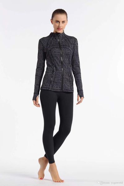 

lulu define jacket nwt women girl sports yoga running zipper jacket fitness tracksuits training coat long sleeve sweatshirts ing, Black;brown